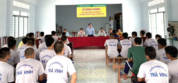 Khai giảng các lớp dạy nghề cho người cai nghiện ma túy tại cơ sở cai nghiện ma túy tỉnh Trà Vinh